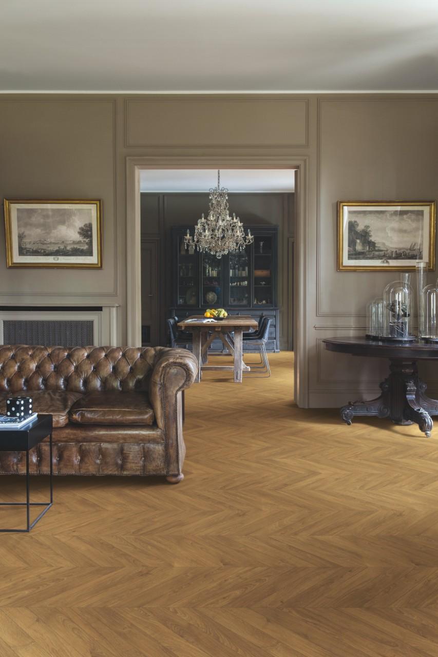 Laminat Chevron oak brown